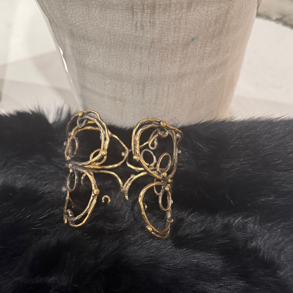 Gold Statement Cuff Bracelet - image 3